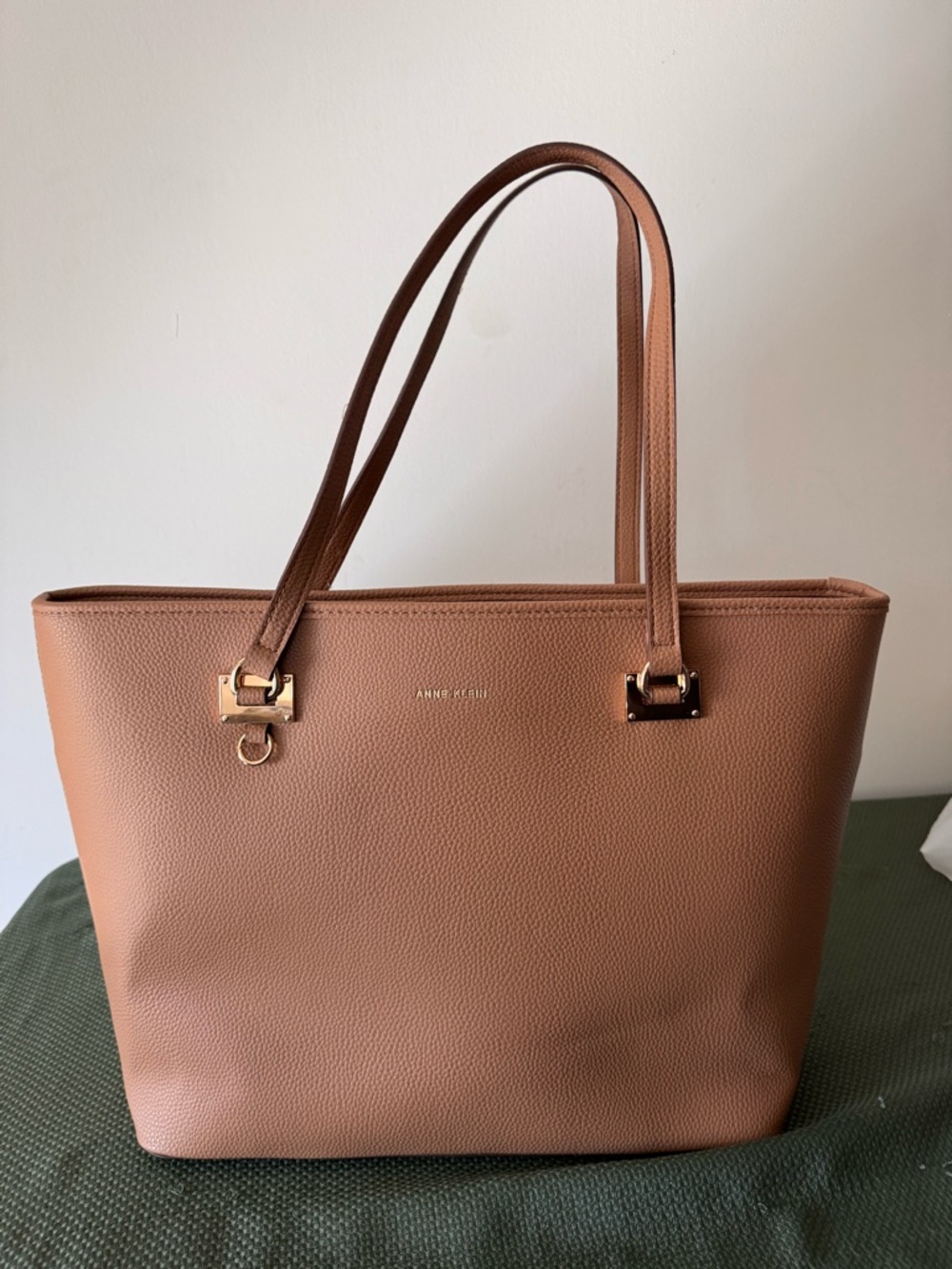 Anne Klein Nude-Beige Structured Work large Tote - Picture 2 of 16